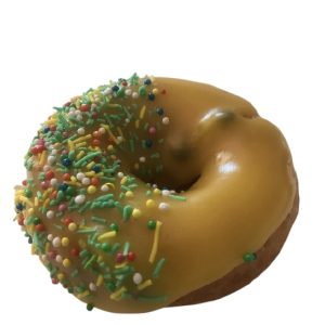 Passionfruit Iced Donuts With Sprinkles